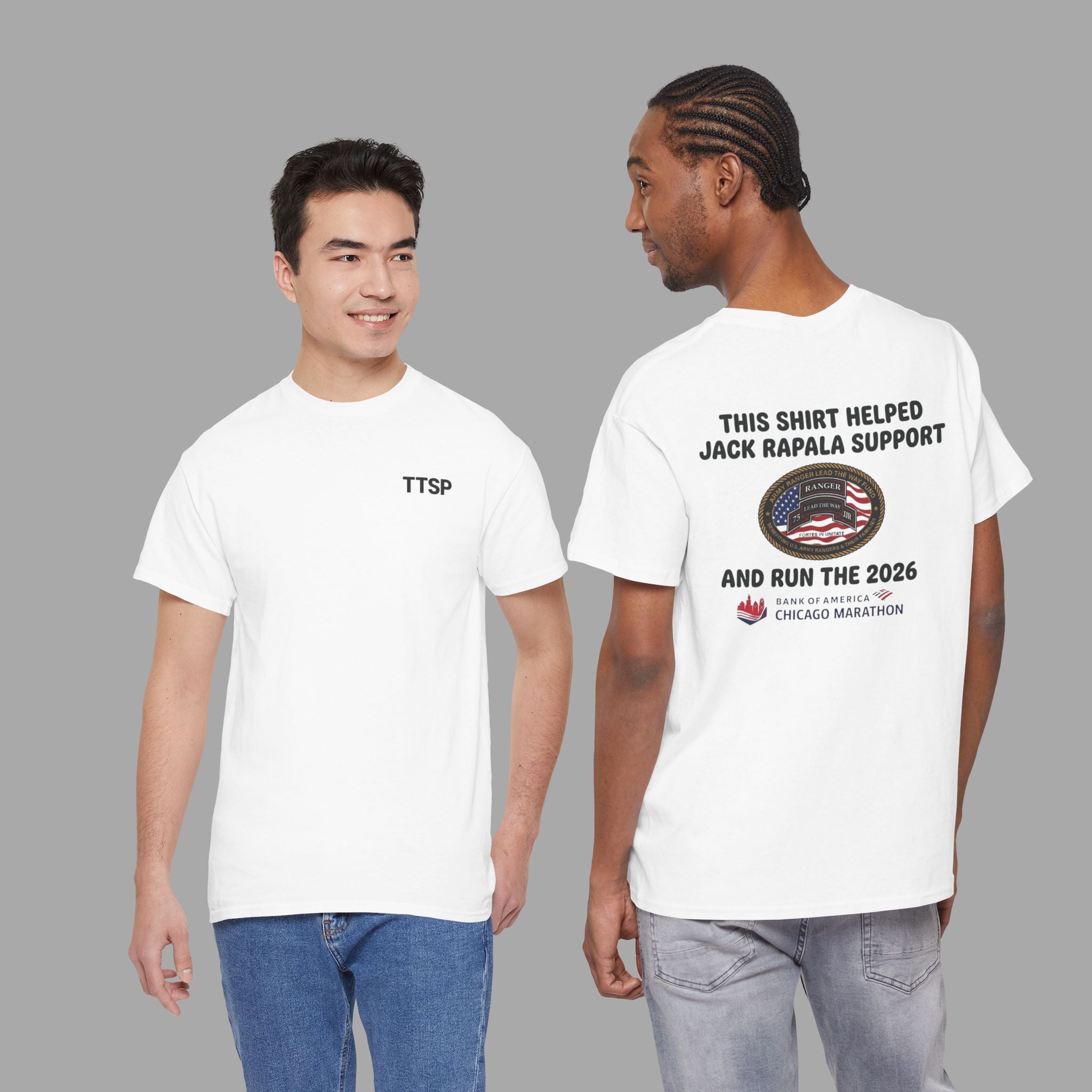 Help Jack Rapala Support ARMY Rangers and run the 2026 Chicago Marathon T-Shirt