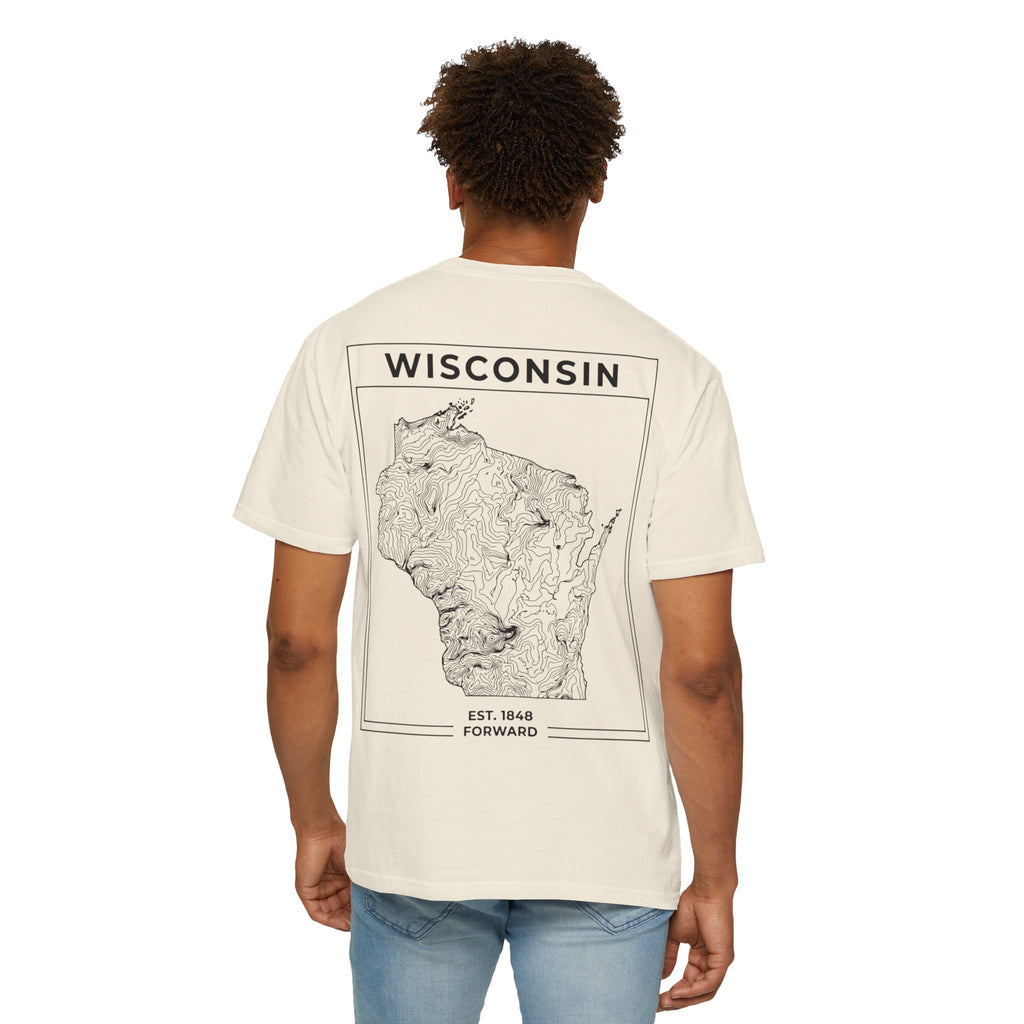 TOPOGRAPHIC WISCONSIN - VINTAGE TEE