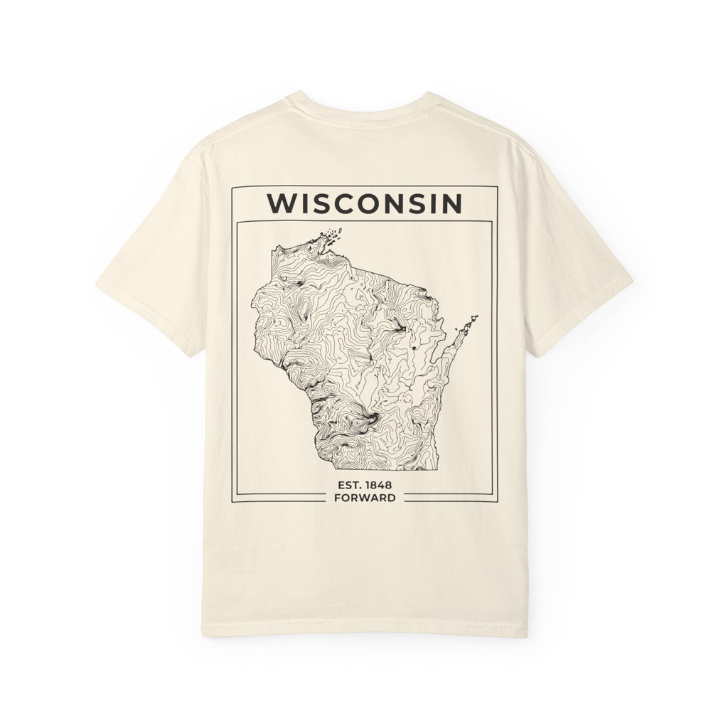 TOPOGRAPHIC WISCONSIN - VINTAGE TEE