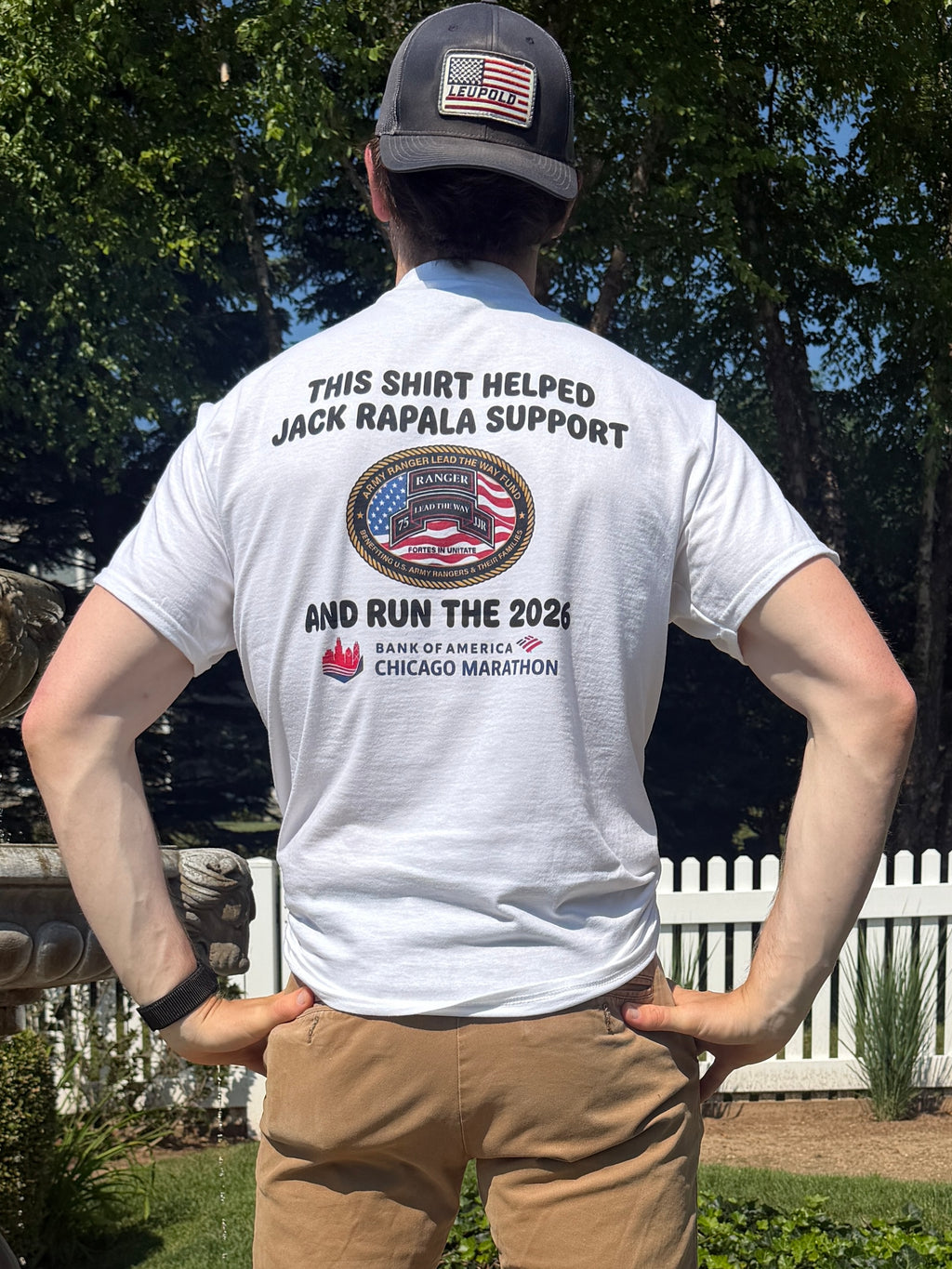 Help Jack Rapala Support ARMY Rangers and run the 2026 Chicago Marathon T-Shirt